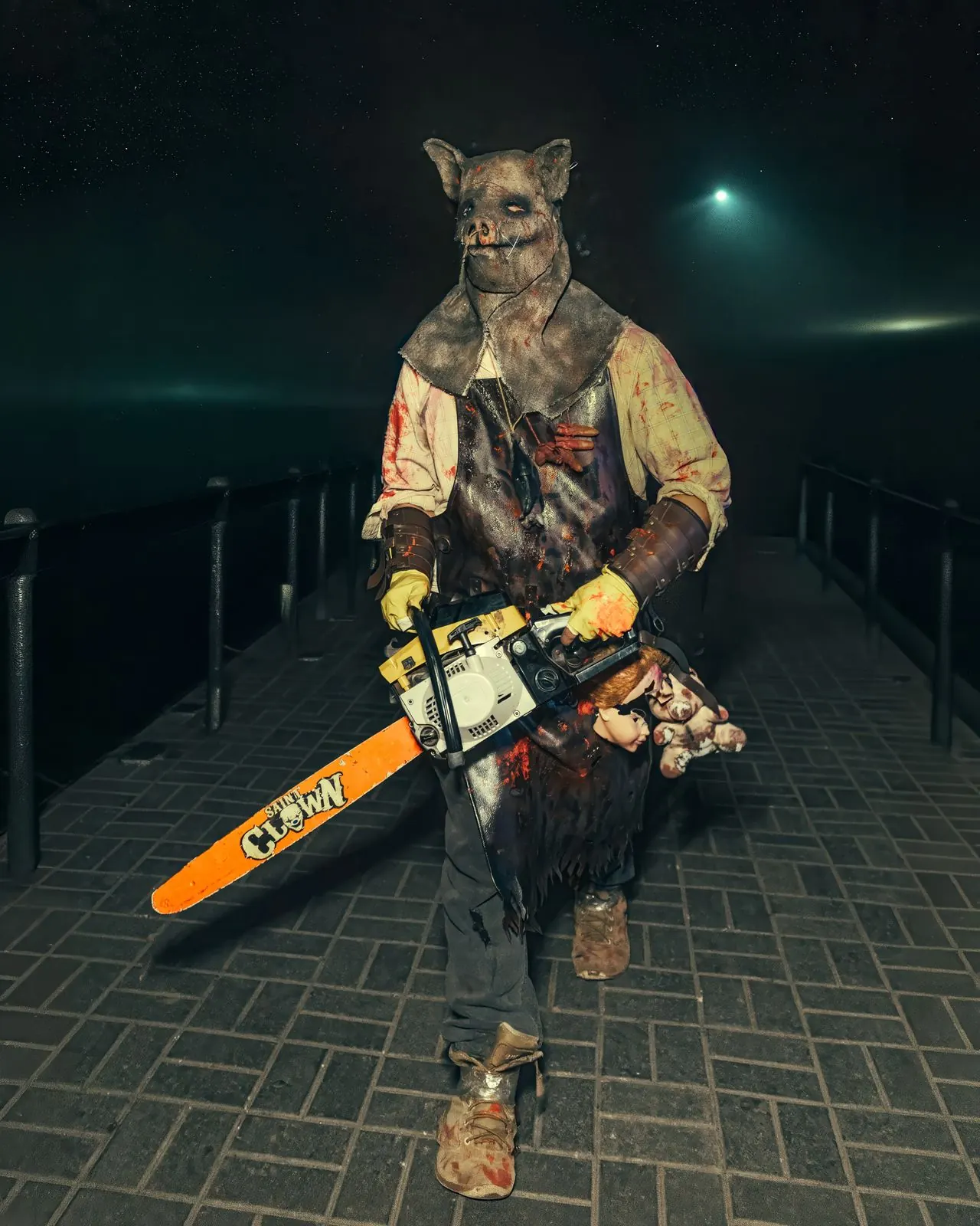 Personaje de Horrorland en los túneles del recorrido