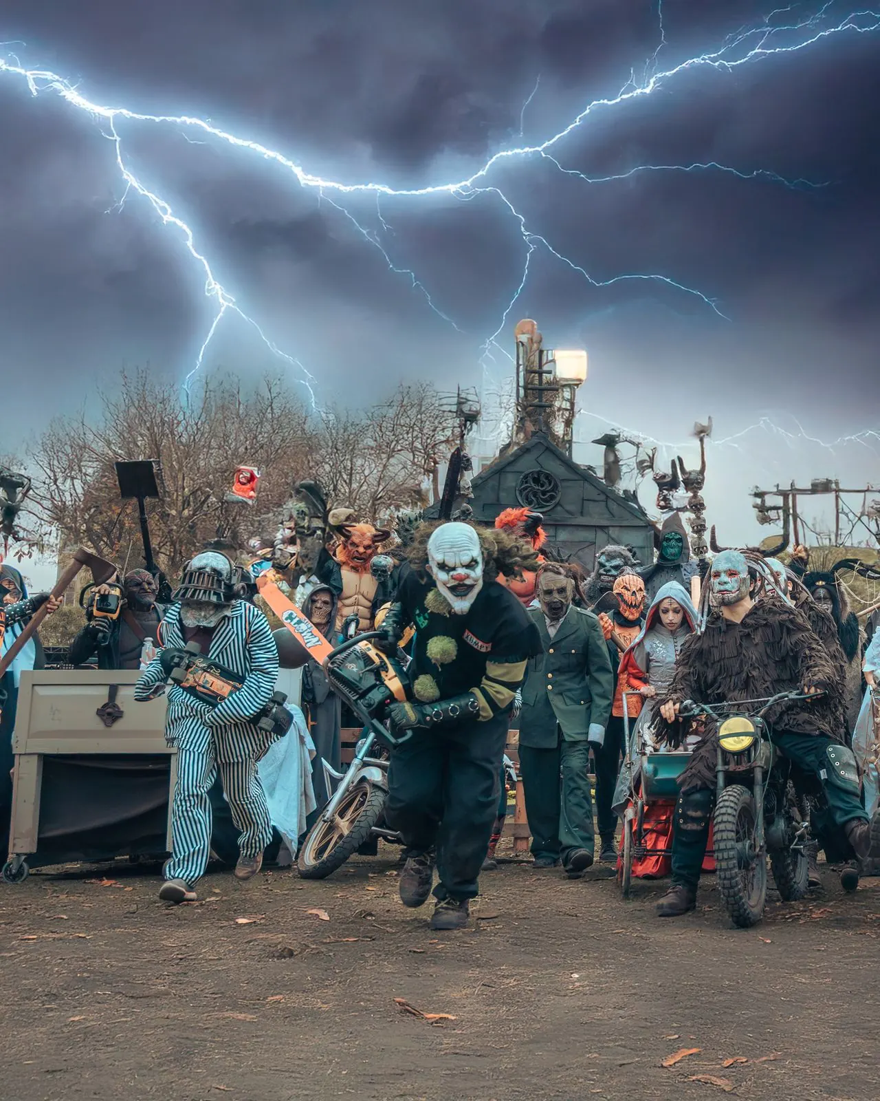 Elenco de Horrorland bajo la tormenta